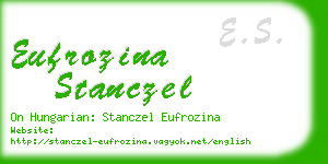 eufrozina stanczel business card